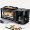 3 In 1 Home Breakfast Maker Coffee Frying Pan Bread -Black - Thumbnail Image 5