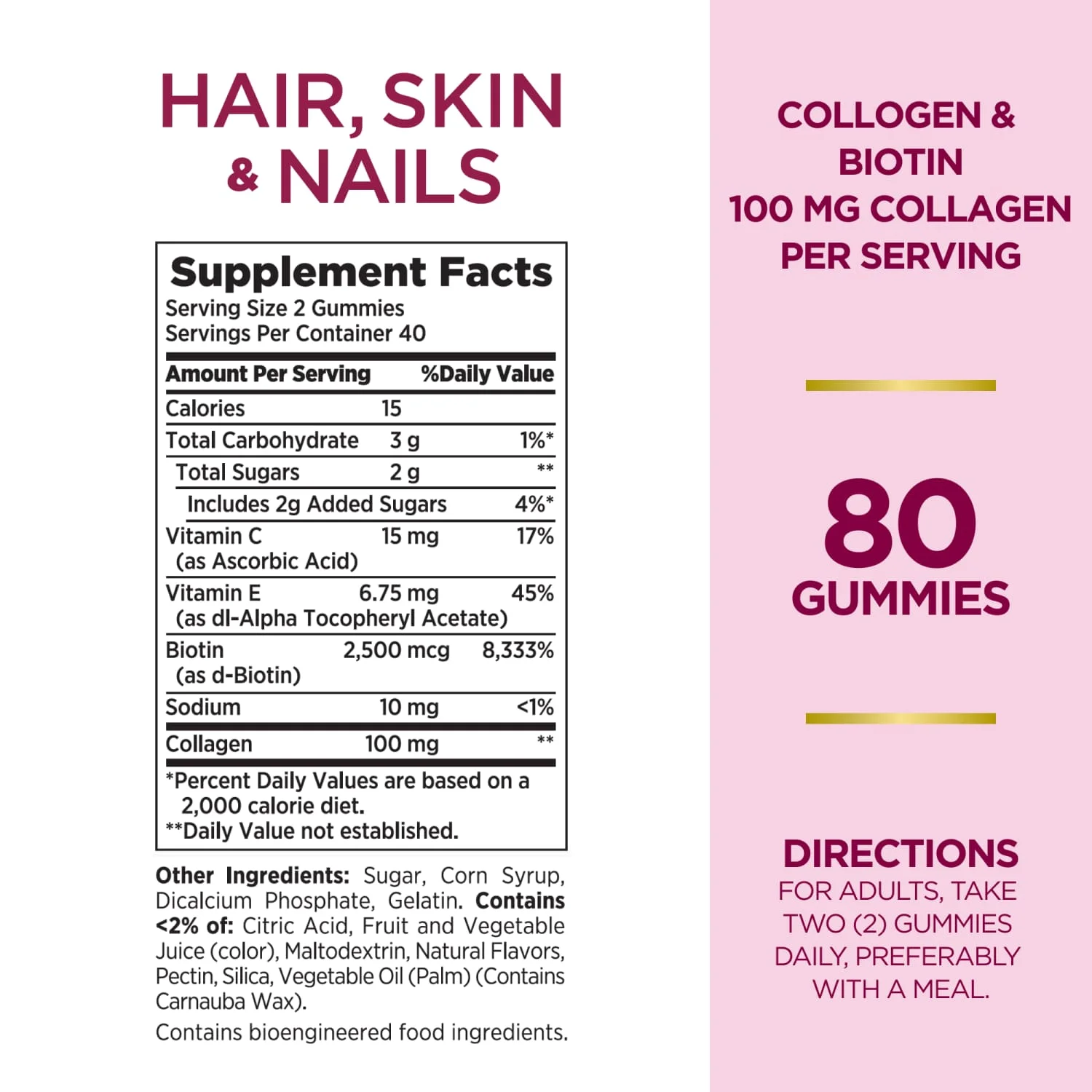 Nature's Bounty Hair, Skin & Nails Gummies - Image 5
